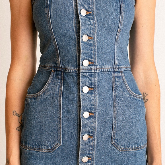 ROLLAS VINTAGE BLUE VENICE DRESS - Picture 5 of 11